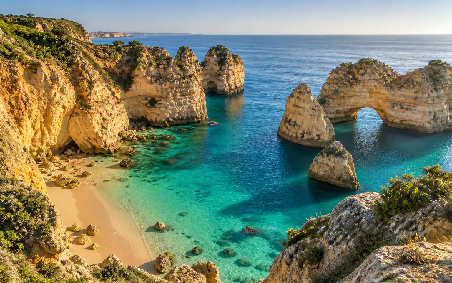 Full Day Algarve: Golden limestone, sea arches and a secluded cove
